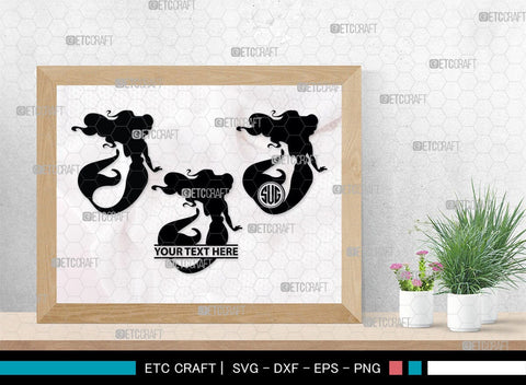 Little Mermaid Monogram, Little Mermaid Silhouette, Little Mermaid SVG, Mermaid Svg, Sea Animal Svg, SB00378 SVG ETC Craft 
