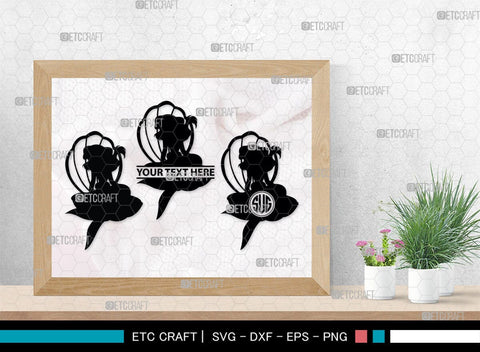 Little Mermaid Monogram, Little Mermaid Silhouette, Little Mermaid SVG, Mermaid Svg, Sea Animal Svg, SB00378 SVG ETC Craft 