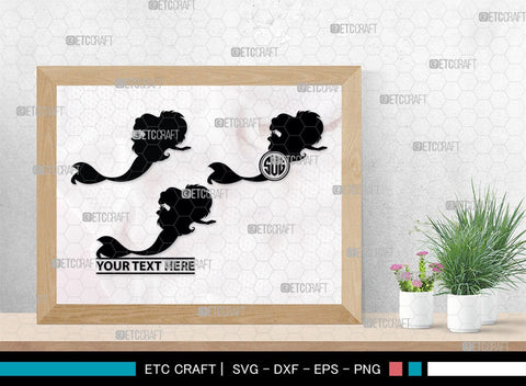 Little Mermaid Monogram, Little Mermaid Silhouette, Little Mermaid SVG, Mermaid Svg, Sea Animal Svg, SB00378 SVG ETC Craft 
