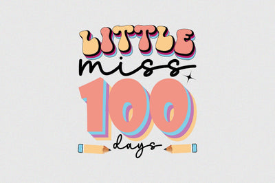 Little Miss 100 Days Sublimation SVGArt 