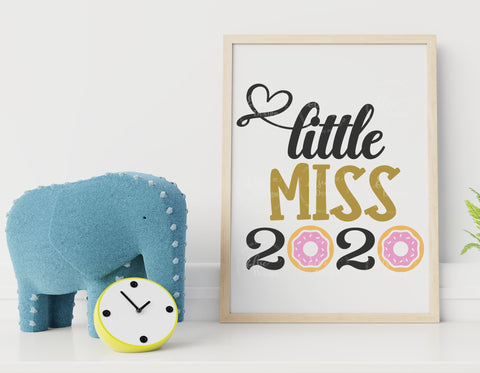 Little Miss 2020 - SVG, PNG, DXF, EPS SVG Elsie Loves Design 