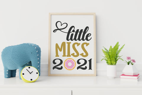 Little Miss 2021 - SVG, PNG, DXF, EPS SVG Elsie Loves Design 