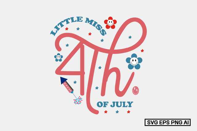 Little Miss 4th Of July SVG SVG designmaster24 