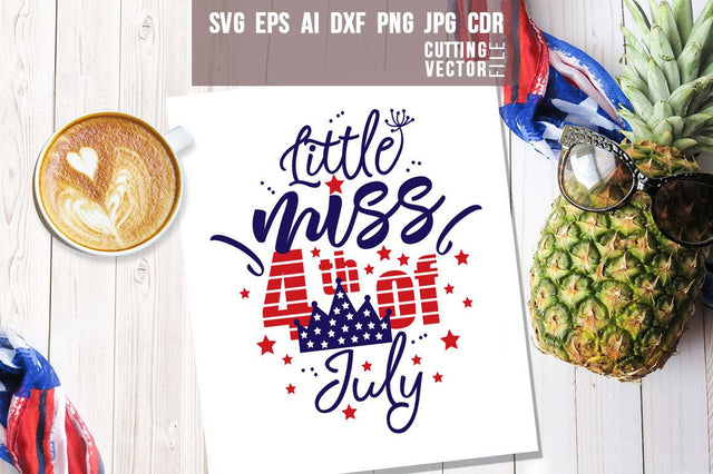 Little miss 4th of July SVG SVG VectorSVGdesign 