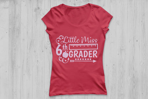 Little Miss 6th Grader| Back To School SVG Cutting Files. SVG CosmosFineArt 