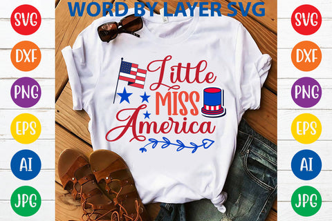 Little Miss America, 4th Of July SVG Design SVG Rafiqul20606 