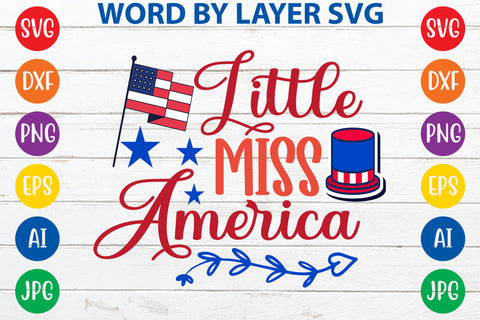 Little Miss America, 4th Of July SVG Design SVG Rafiqul20606 