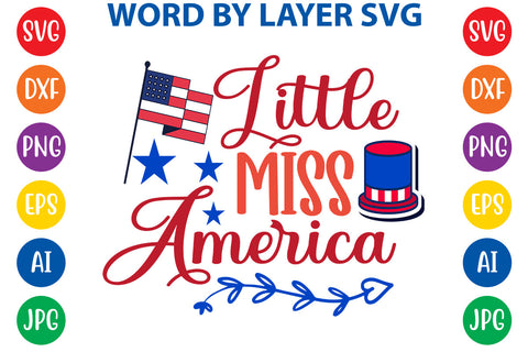 Little Miss America, 4th Of July SVG Design SVG Rafiqul20606 
