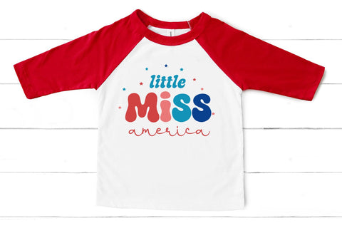 Little Miss America I Kids 4th of July Sublimation I July 4 Sublimation Happy Printables Club 
