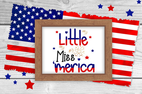 Little Miss America Patriotic Sublimation I July 4 PNG Sublimation Happy Printables Club 