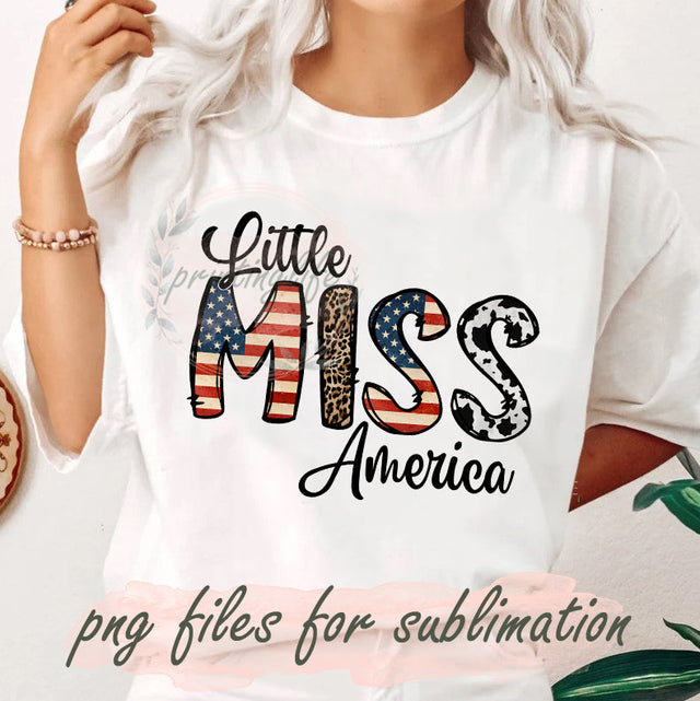 Little Miss America PNG, Leopard Cowhide Design Png, 4th of July Png, Independence Day, Patriotic Sublimation Png, American Flag PNG File, Instant Download Sublimation PrintingLife 