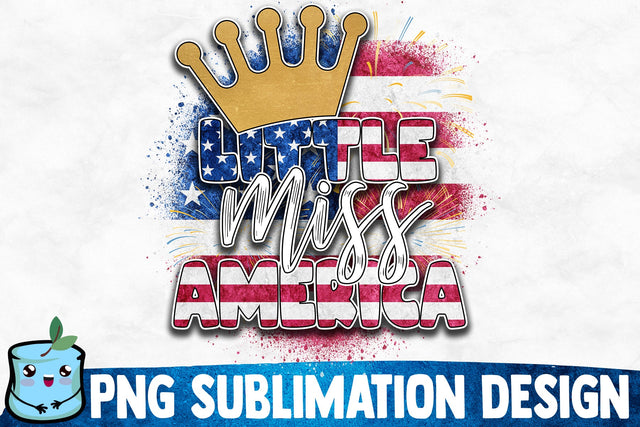 Little Miss America Sublimation Design Sublimation MintyMarshmallows 