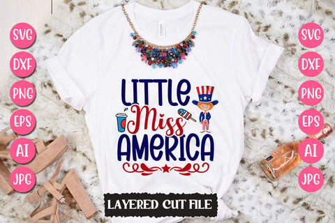 Little Miss America SVG Cut File SVG Newmockups 