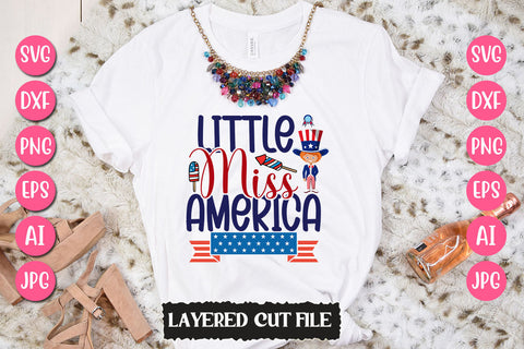 Little Miss America SVG Cut File SVG Newmockups 