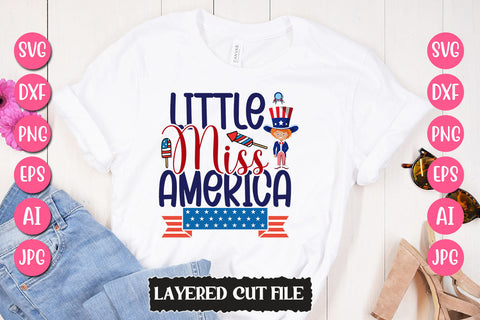Little Miss America SVG Cut File SVG Newmockups 
