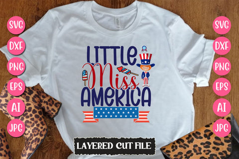 Little Miss America SVG Cut File SVG Newmockups 