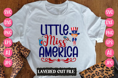 Little Miss America SVG Cut File SVG Newmockups 