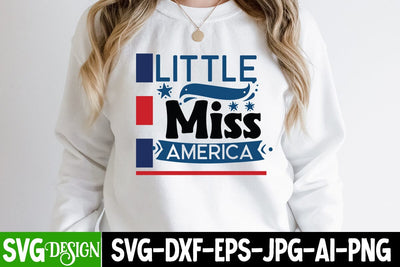 Little Miss America SVG Design , Little Miss America SVG Cut File, 4th of July Cutie SUblimation Design, Happy 4th of July SVG Design, Merica' , 4th of July SVG Bundle, 4th of July Sublimation Design,Patriot SVG Design SVG BlackCatsMedia 