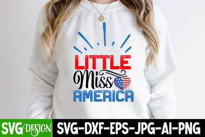 Little Miss America SVG Design, Little Miss America SVG Cut File, ,4th of July SVG Design, Happy 4th of July SVG Design,American SVG Design ,Merica SVG Cut File,4th of july Sublimation Design SVG BlackCatsMedia 