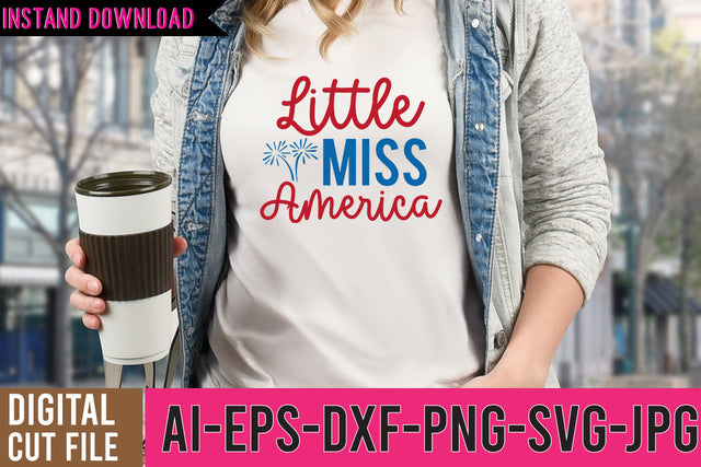Little Miss America SVG Design SVG BlackCatsMedia 