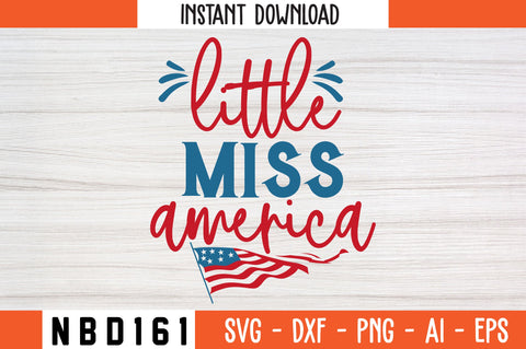 little miss america Svg Design SVG Nbd161 