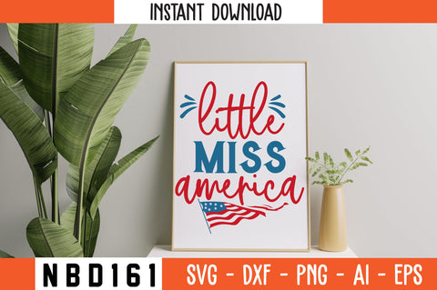 little miss america Svg Design SVG Nbd161 