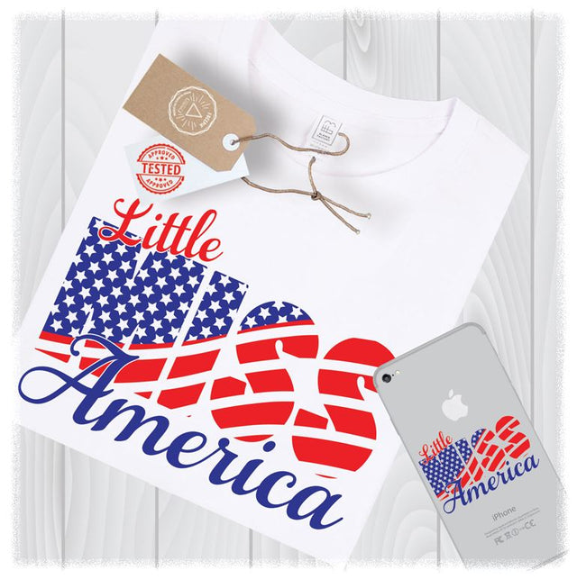 Little Miss America SVG Files 4th of July Girl Designs Cricut- Independence Day SVG - Memorial Day SVG - Patriotic SVG - Fourth of July SVG SVG My Sew Cute Boutique 