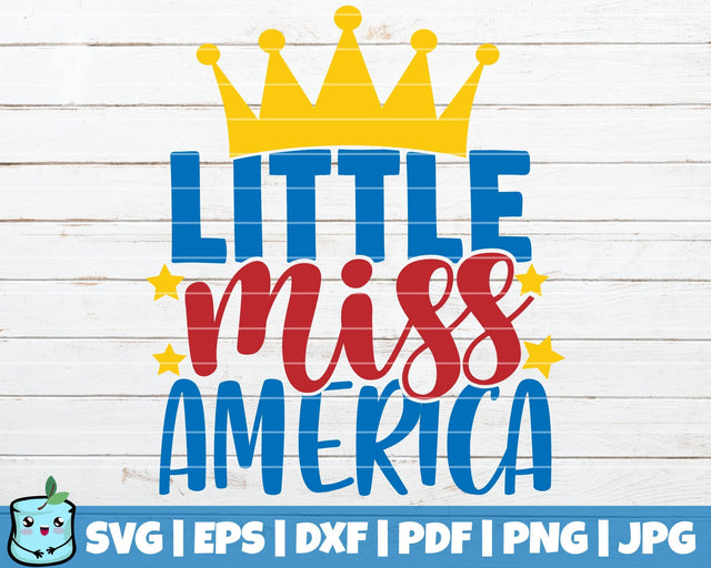 Little Miss America SVG MintyMarshmallows 