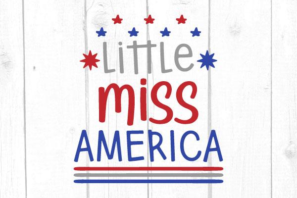 Little Miss America Svg SVG cricutfilesmg 
