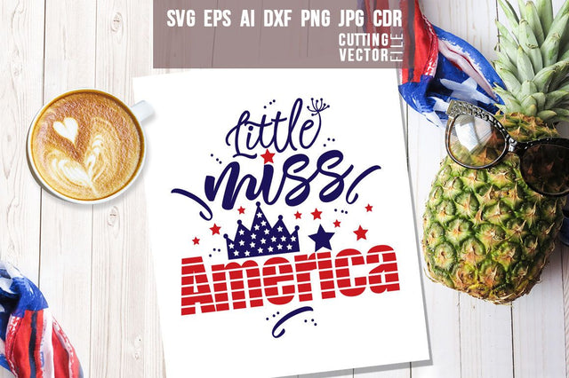 Little miss America SVG SVG VectorSVGdesign 