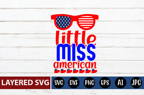 little miss american SVG cut file SVG Blessedprint 