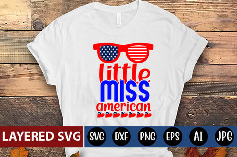 little miss american SVG cut file SVG Blessedprint 