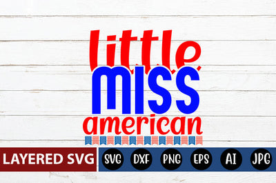 little miss american SVG cut file SVG Blessedprint 
