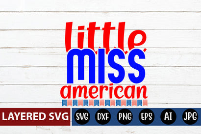 little miss american SVG cut file SVG Blessedprint 