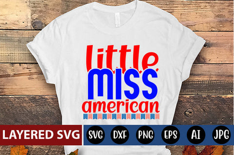 little miss american SVG cut file SVG Blessedprint 