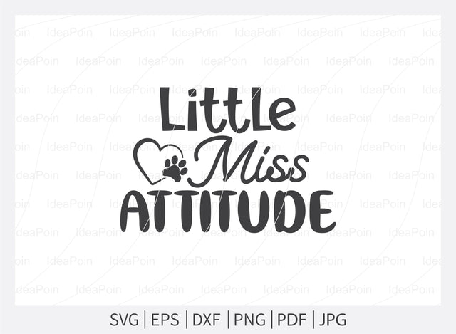 Little miss attitude svg, Dogs SVG, Dog Bandana SVG, Dog Life svg, Dog Bandana Designs, Dog Mom, Dog png, Dog jpg, Dog dxf SVG Dinvect 