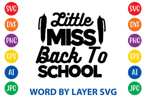 Little Miss Back To School, Back To School SVG SVG Rafiqul20606 