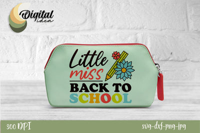Little Miss & Back to School | Bright Pencil Case for Kids | Cute Images for Stationaries SVG Evgenyia Guschina 
