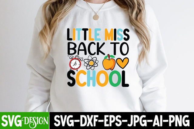 Little Miss Back to School SVG Cut File, Little Miss Back to School PNG , 100 Days of School SVG Cut File, 100 Days of School SVG Design, Teacher SVG Cut File, Back to School SVG Design, Teacher SVG Quotes, Back to School Sublimation PNG SVG BlackCatsMedia 