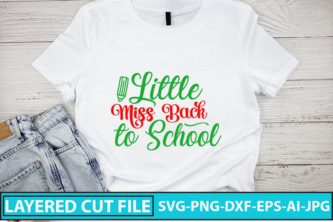 Little Miss Back To School SVG Cut File SVG Syaman 