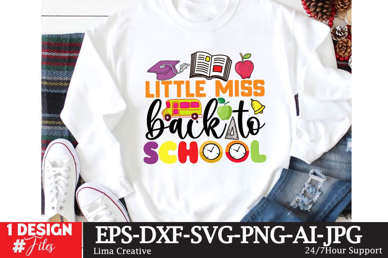 Little Miss Back To School SVG Design SVG Insomnia Std 