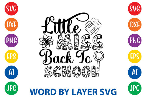 Little Miss Back To School SVG Design SVG Rafiqul20606 