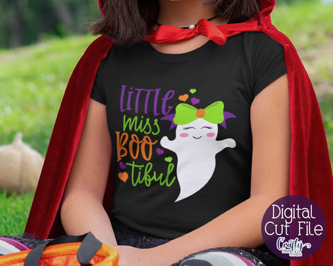 Little Miss Bootiful - Halloween Ghost SVG Crafty Mama Studios 