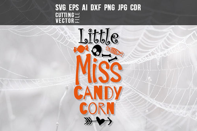 Little Miss Candy Corn CVG SVG VectorSVGdesign 