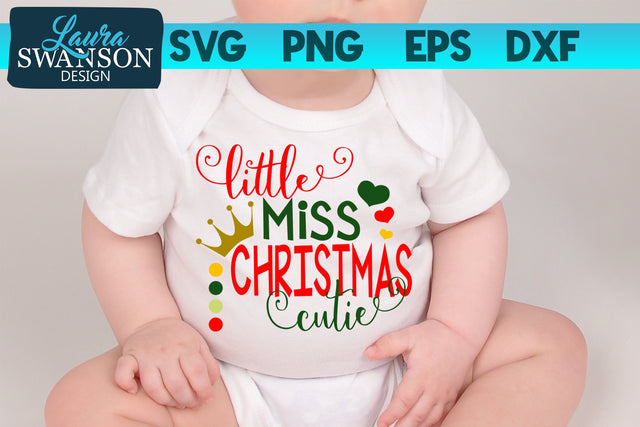 Little Miss Christmas Cutie SVG Cut File SVG Laura Swanson Design 