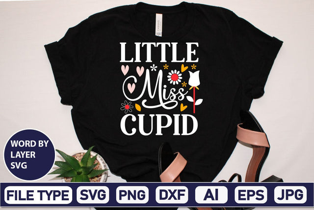 Little Miss Cupid SVG Design SVGs,Quotes and Sayings,Food & Drink,On Sale, Print & Cut SVG DesignPlante 503 