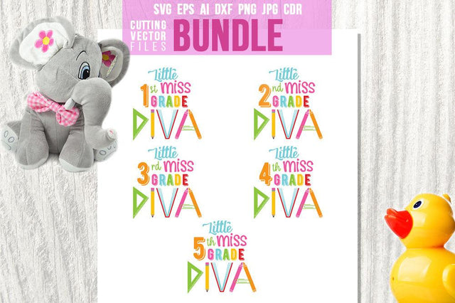 Little Miss Diva Set SVG SVG VectorSVGdesign