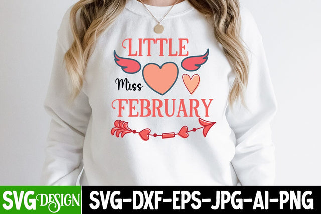 Little Miss February SVG Cut File SVG BlackCatsMedia 
