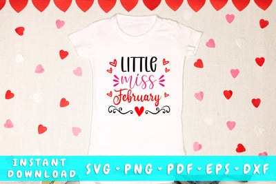 Little Miss February SVG SVG HappyDesignStudio 