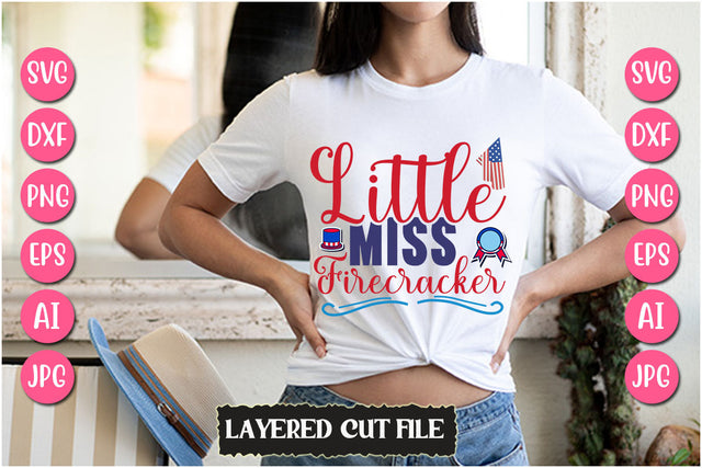 Little Miss Firecracker SVG Cut File SVG Newmockups 